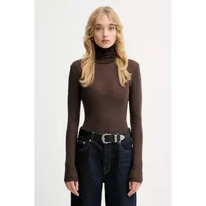 Gestuz longsleeve culoarea maro, 10910695 imagine