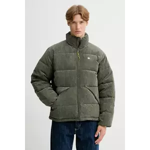 Tommy Jeans geacă din velur culoarea verde, de iarnă, DM0DM22031 imagine