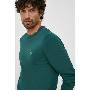 Lacoste pulover de bumbac culoarea verde, light imagine