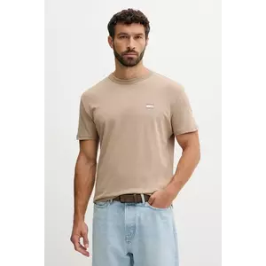 Tommy Jeans tricou din bumbac culoarea galben, uni, DM0DM20322 imagine