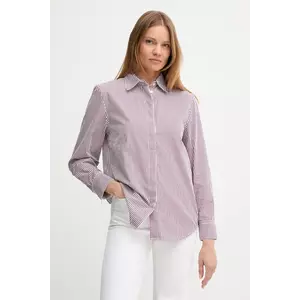 United Colors of Benetton cămașă din bumbac culoarea alb, cu guler clasic, regular, 59T7DQ0BH imagine