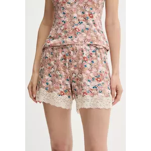 United Colors of Benetton pantaloni scurți de pijama culoarea bej, dantela, 3RKC3900W imagine