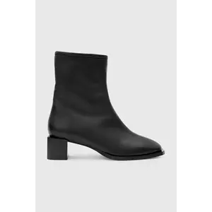 AllSaints cizme de piele AVRIL BOOT culoarea negru, cu toc drept, W013FC imagine