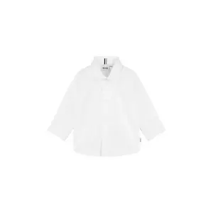 BOSS cămașă din bumbac pentru bebeluși culoarea alb, J52681 imagine