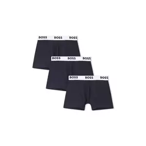 BOSS boxeri copii 3-pack culoarea bleumarin, J52663 imagine