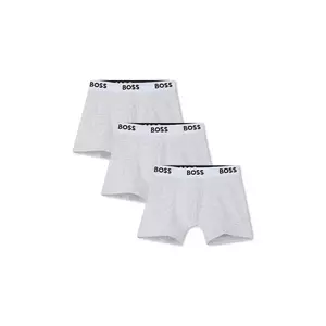 BOSS boxeri copii 3-pack culoarea gri, J52663 imagine
