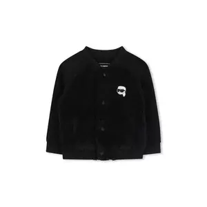 Karl Lagerfeld cardigan bebe culoarea negru, uni, Z30665 imagine