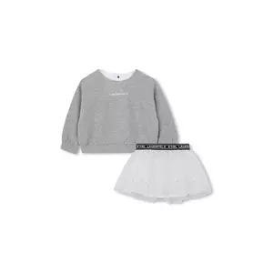 Karl Lagerfeld compleu bebe culoarea gri, Z30650 imagine