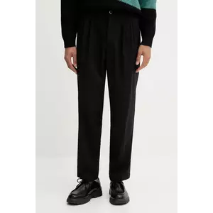 BARENA VENEZIA pantaloni de lână Pantalone Nerio pantaloni scurți negri drepti pentru bărbați PAU5252.499 imagine