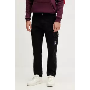 Alpha Industries pantaloni pantaloni cargo negri pentru bărbați 178207.03 imagine
