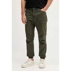 Alpha Industries pantaloni de bumbac pantaloni cargo verzi pentru bărbați 258204.136 imagine