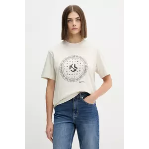 Karl Lagerfeld Jeans tricou din bumbac culoarea bej, A4W17008 imagine