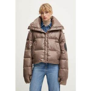 MMC STUDIO geacă de puf RAFO femei, culoarea maro, de iarnă imagine
