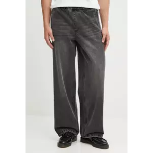 adidas Originals pantaloni de trening din bumbac Adilenium Denim culoarea negru, uni, KF8543 imagine