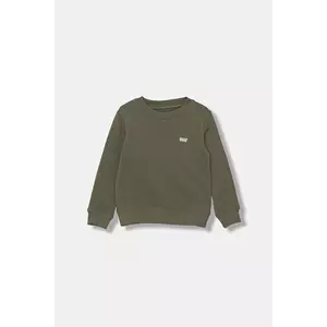 Levi's bluză copii MINI LOGO CREWNECK SWEATSH culoarea verde, uni, 8EE331 imagine