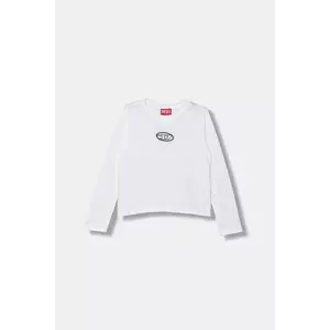 Diesel longsleeve din bumbac pentru copii TIVALSYLS T-SHIRT culoarea alb, J02431 imagine