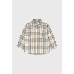 Mayoral cămașă de bumbac pentru copii culoarea bej, 2109 imagine