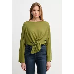 United Colors of Benetton pulover de lână culoarea verde, light, 109PD10E1 imagine