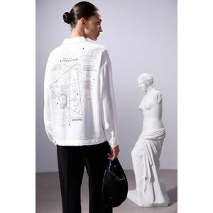 Medicine cămașă culoarea bej imagine