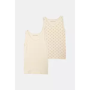 United Colors of Benetton top copii 2-pack culoarea bej, 37CY0H00P imagine