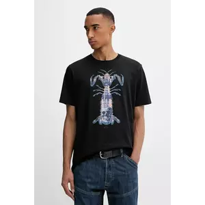 PS Paul Smith tricou din bumbac bărbați, culoarea negru, cu imprimeu, M2R.011R.PP5087 imagine