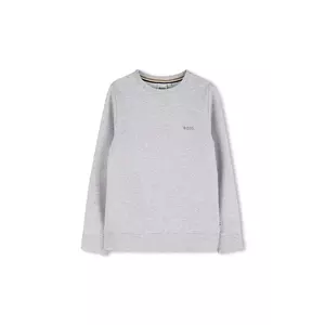 BOSS bluză copii culoarea gri, uni, J52348 imagine