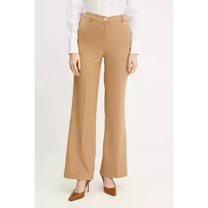Morgan pantaloni PETAL.F culoarea bej, drept, high waist, PETAL.F imagine