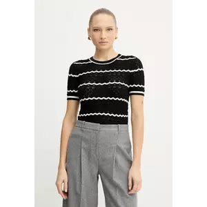 Morgan tricou culoarea negru, MCLEMA imagine