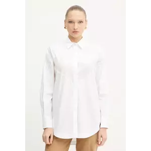 BOSS Orange cămașă din bumbac culoarea alb, cu guler clasic, relaxed, 50548385 imagine