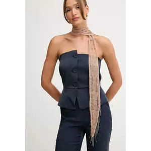 Hoss Intropia eșarfă culoarea maro, cu imprimeu, 5022307 imagine