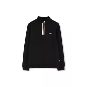 BOSS bluză copii culoarea negru, uni, J52359 imagine