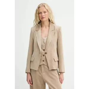 MUNTHE geacă din velur LAWO culoarea maro, un singur rând de nasturi, uni, 253152125310 imagine