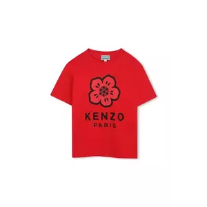 Kenzo Kids tricou de bumbac pentru copii culoarea roșu, cu imprimeu, K61507 imagine