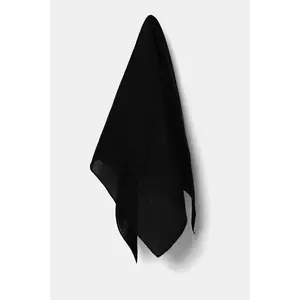 Answear.LAB esarfa de matase culoarea negru, neted imagine