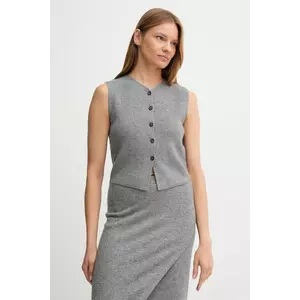 OUI vestă cu lână culoarea gri, light, 86170 imagine