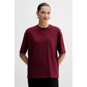 La Mania tricou din bumbac culoarea bej imagine