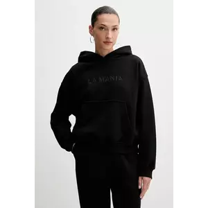 La Mania bluză BROOK culoarea gri, cu glugă, cu imprimeu, BROOK imagine