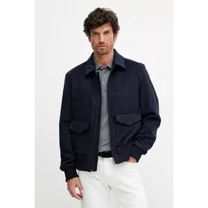 BOSS geacă de lână BECKHAM X BOSS culoarea bleumarin, de tranziție, 50555817 imagine