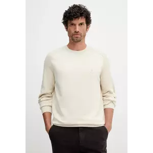 BOSS pulover de bumbac culoarea bej, light, 50543136 imagine