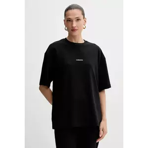 La Mania tricou din bumbac culoarea negru, TEEZY imagine