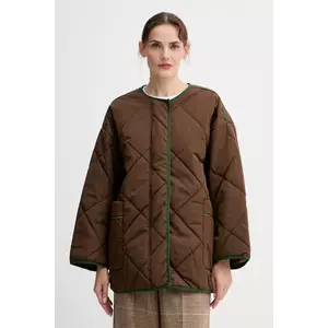 American Vintage geacă culoarea maro, de tranziție, oversize, VOW16A imagine