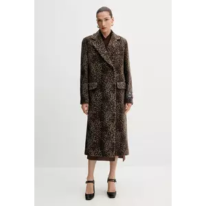 MSGM palton de lână culoarea maro, 3941MDC03Y.257609 imagine