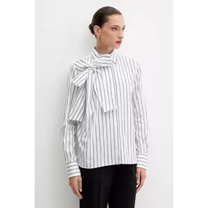 MSGM cămașă din bumbac culoarea alb, cu guler clasic, regular, 3941MDE06X.257630 imagine