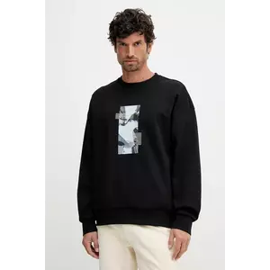 BOSS Green bluză culoarea negru, cu imprimeu, 50548324 imagine