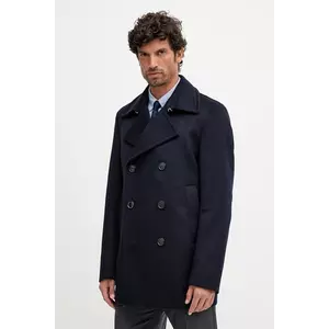 BOSS palton din amestec de casmir culoarea bleumarin, 50551081 imagine