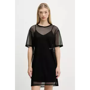 Karl Lagerfeld Jeans rochie culoarea negru, mini, drept, A4W13048 imagine