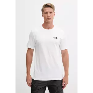 The North Face tricou din bumbac Mountain Sketch culoarea alb, cu imprimeu, NF0A8EE8FN41 imagine