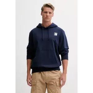 The North Face hanorac de bumbac culoarea bleumarin, cu glugă, cu imprimeu, NF0A8E3N8K21 imagine