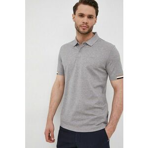 BOSS polo de bumbac culoarea gri, uni 50467113 imagine