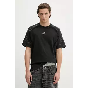 adidas Originals tricou din bumbac Adilenium Tg Te culoarea negru, cu imprimeu, KF8538 imagine